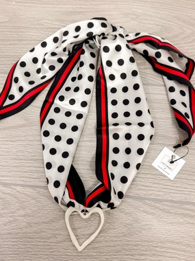 Antique Piece Georgia Black Polka Dot Scarf