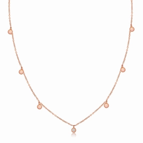 Vibrant Accent Luxury Finish 18K White Gold Plated Fire Opal Stone Necklace