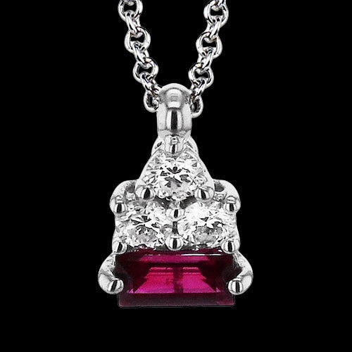 Perfect Jewelry Fashion Sense ZP1392 Color Pendant in 14k Gold with Diamonds