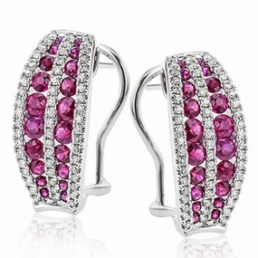 ZE645 Color Earring in 14k Gold with Diamonds Festive Accent