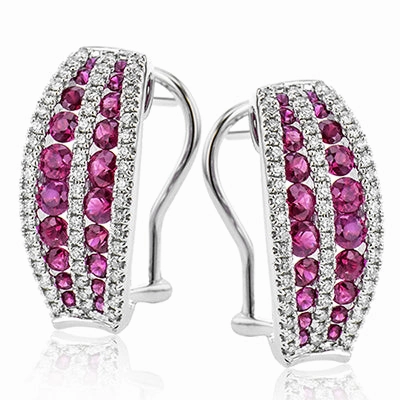 ZE645 Color Earring in 14k Gold with Diamonds Festive Accent