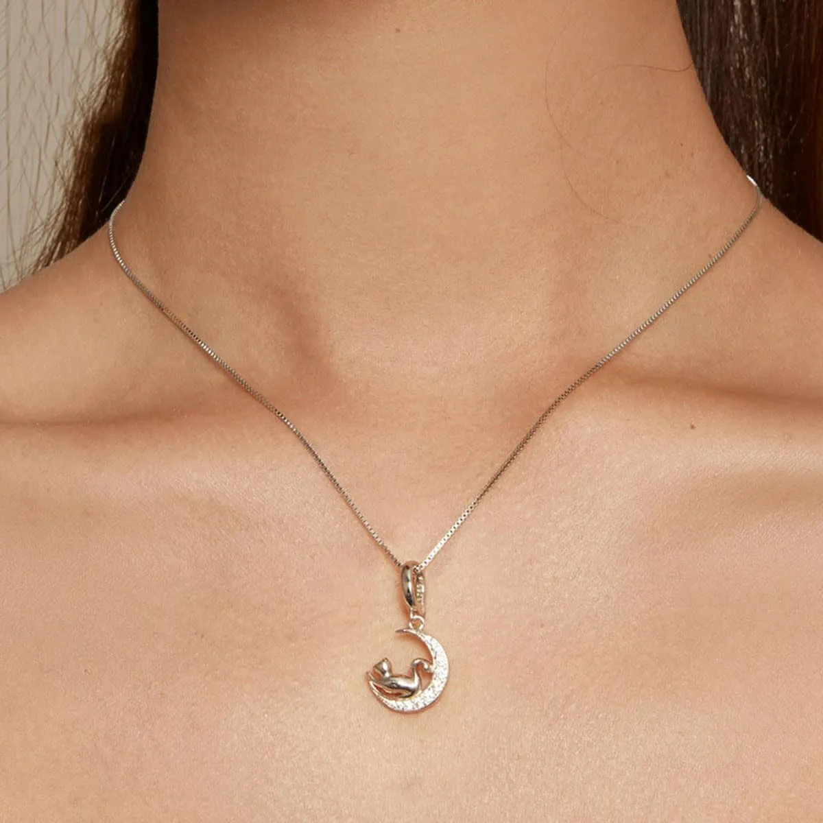 Glow Cat Charm 925 Sterling Silver Moon Charm Lucky Star Charm Jewelry Dog Ladybug Charm Rabbit Giraffe Charm Animal Charm for Pandora Charm Pandora Bracelet Necklace