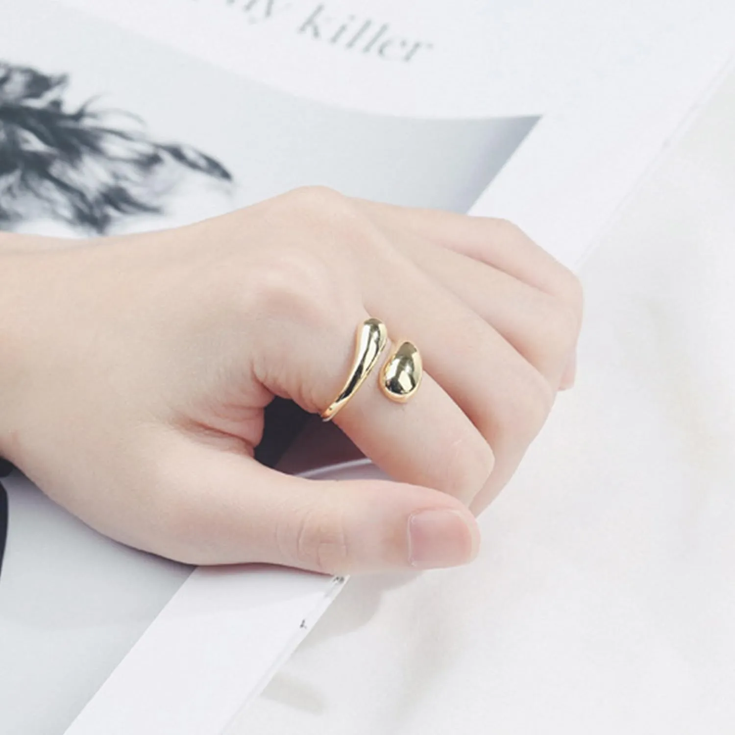 Gold Bangle Bracelets for Women Wide Cuff Bracelets Rings Set Gold Bangles Bracelets for Women Gold Polished Bangle Bracelets Chunky Gold Jewelry Stocking Stuffers Christmas Gifts