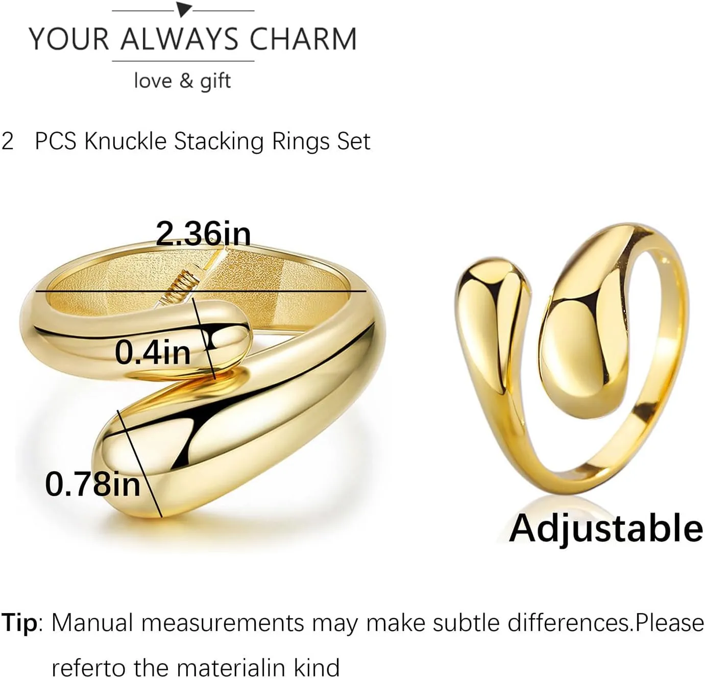 Gold Bangle Bracelets for Women Wide Cuff Bracelets Rings Set Gold Bangles Bracelets for Women Gold Polished Bangle Bracelets Chunky Gold Jewelry Stocking Stuffers Christmas Gifts