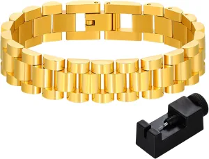Gold Bracelets for Women Gold Jewelry Bangles Adjustable Watch Band Bracelets
