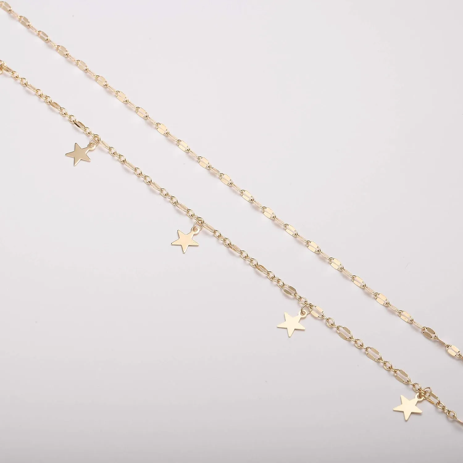Gold Choker Necklaces 14K Gold Plated/Silver Disc Choker Necklaces Dangling Star Heart Pendant Necklaces Summer Beach Boho Necklaces Aesthetic Necklace Gift for Women