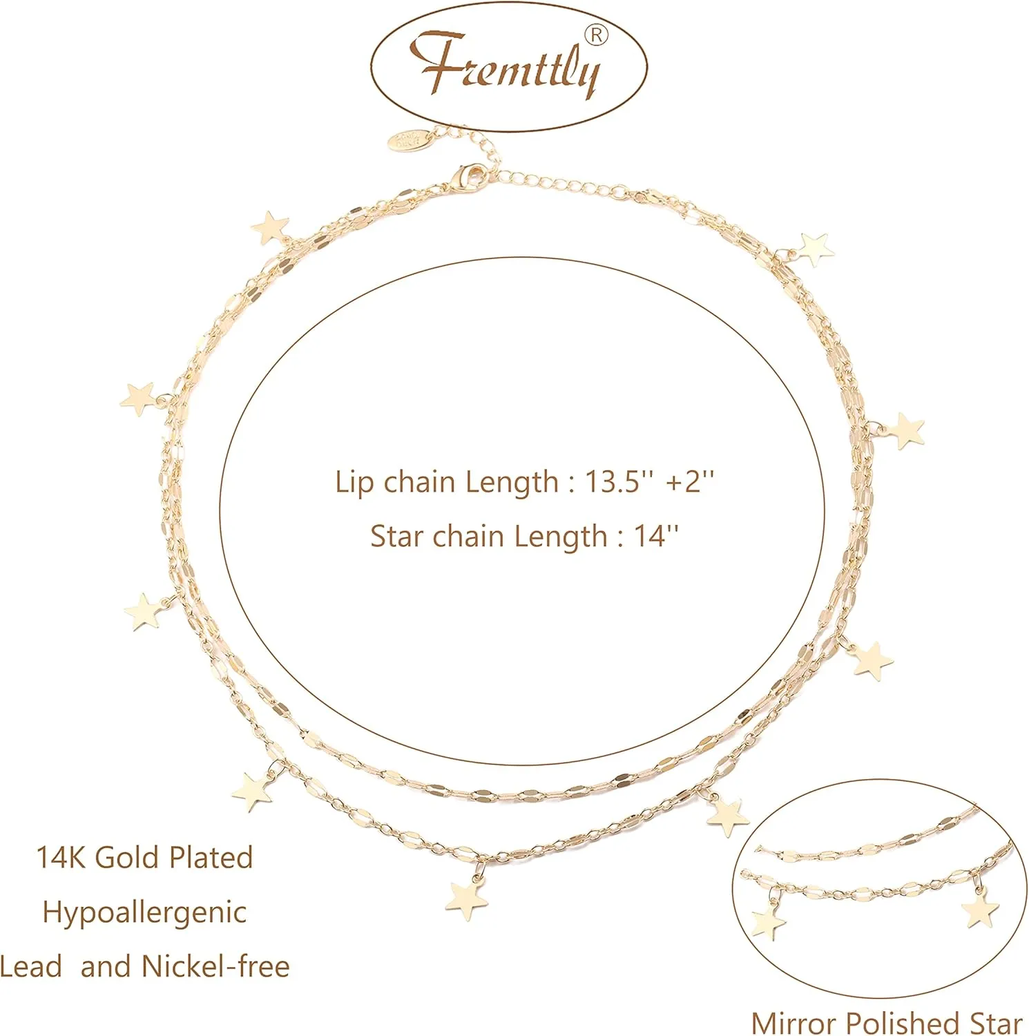Gold Choker Necklaces 14K Gold Plated/Silver Disc Choker Necklaces Dangling Star Heart Pendant Necklaces Summer Beach Boho Necklaces Aesthetic Necklace Gift for Women