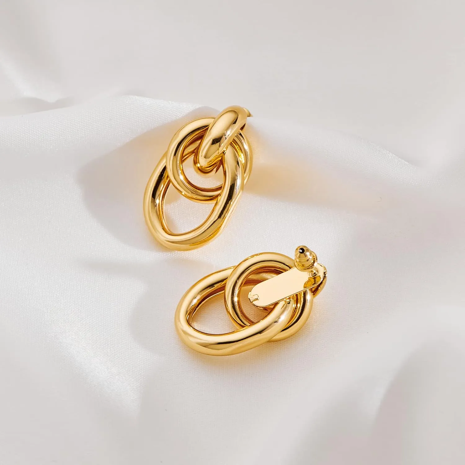Gold Geometric Drop Dangle Earrings for Women Long Link Dangle Earrings Jewelry