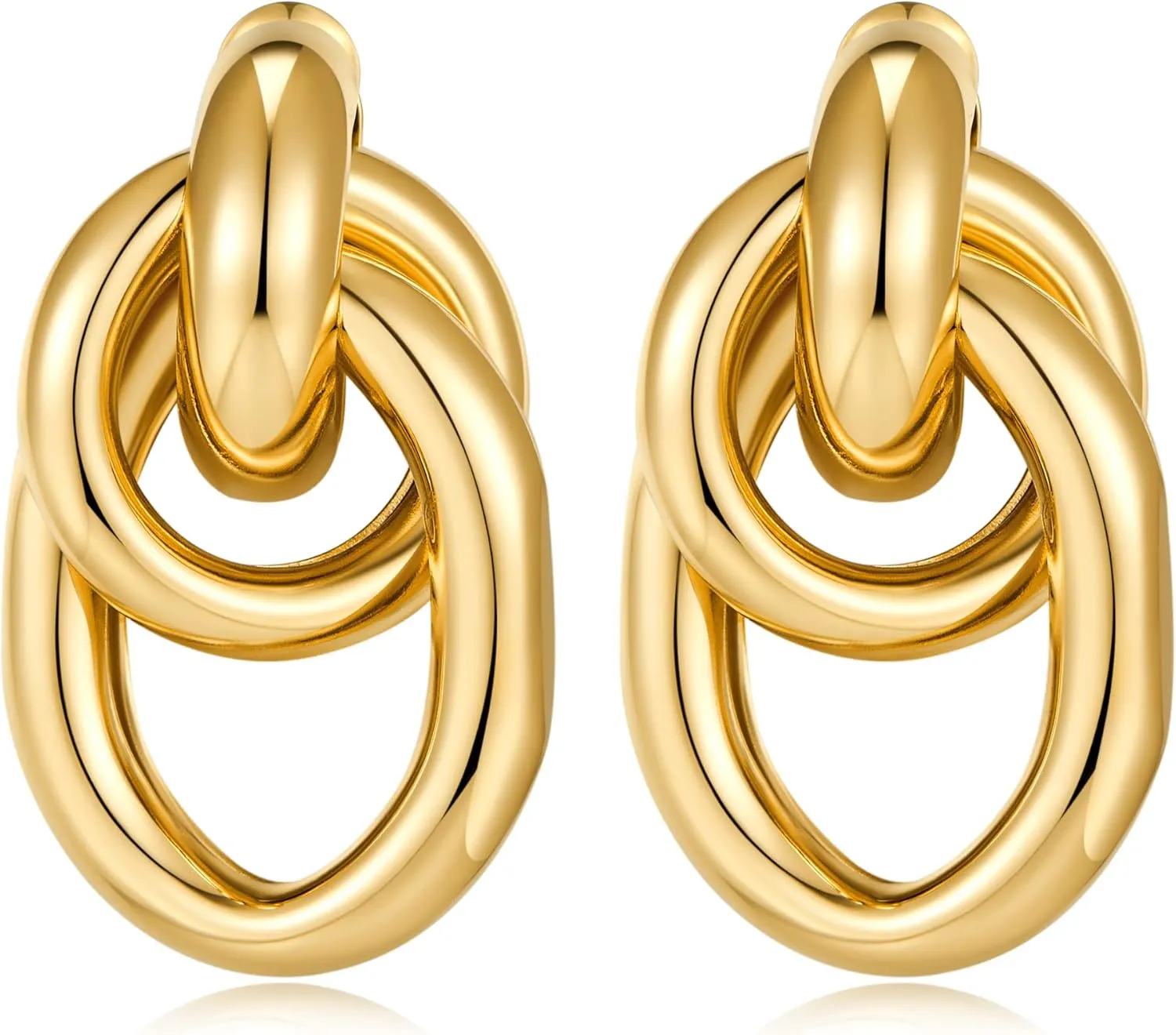 Gold Geometric Drop Dangle Earrings for Women Long Link Dangle Earrings Jewelry