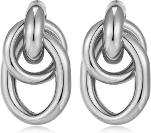 Gold Geometric Drop Dangle Earrings for Women Long Link Dangle Earrings Jewelry