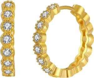 Gold Hoop Earrings Set for Women Teen Girls Trendy Lightweight Chunky Open Hoops Earrings Valentine's Day Jewelry Gifts