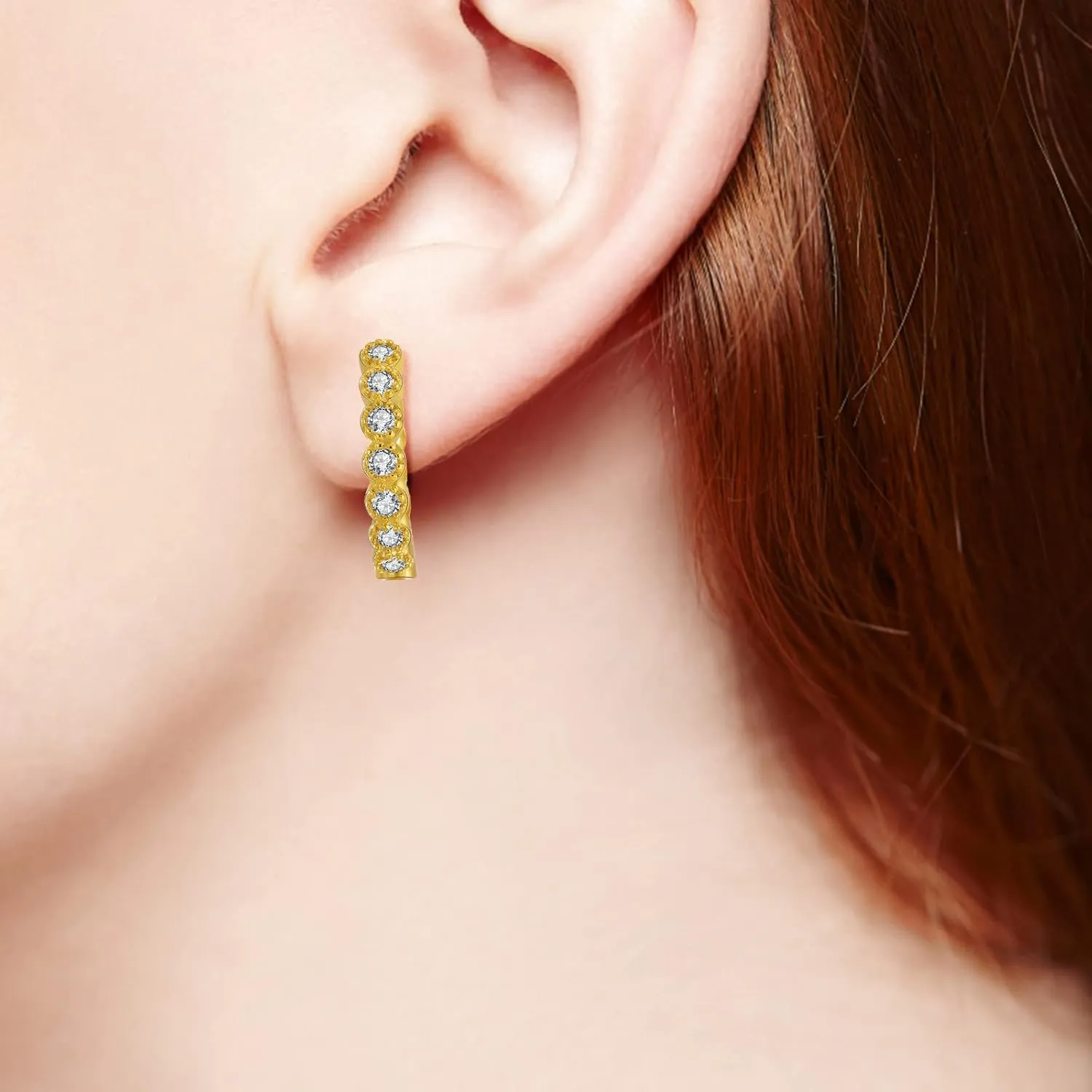 Gold Hoop Earrings Set for Women Teen Girls Trendy Lightweight Chunky Open Hoops Earrings Valentine's Day Jewelry Gifts