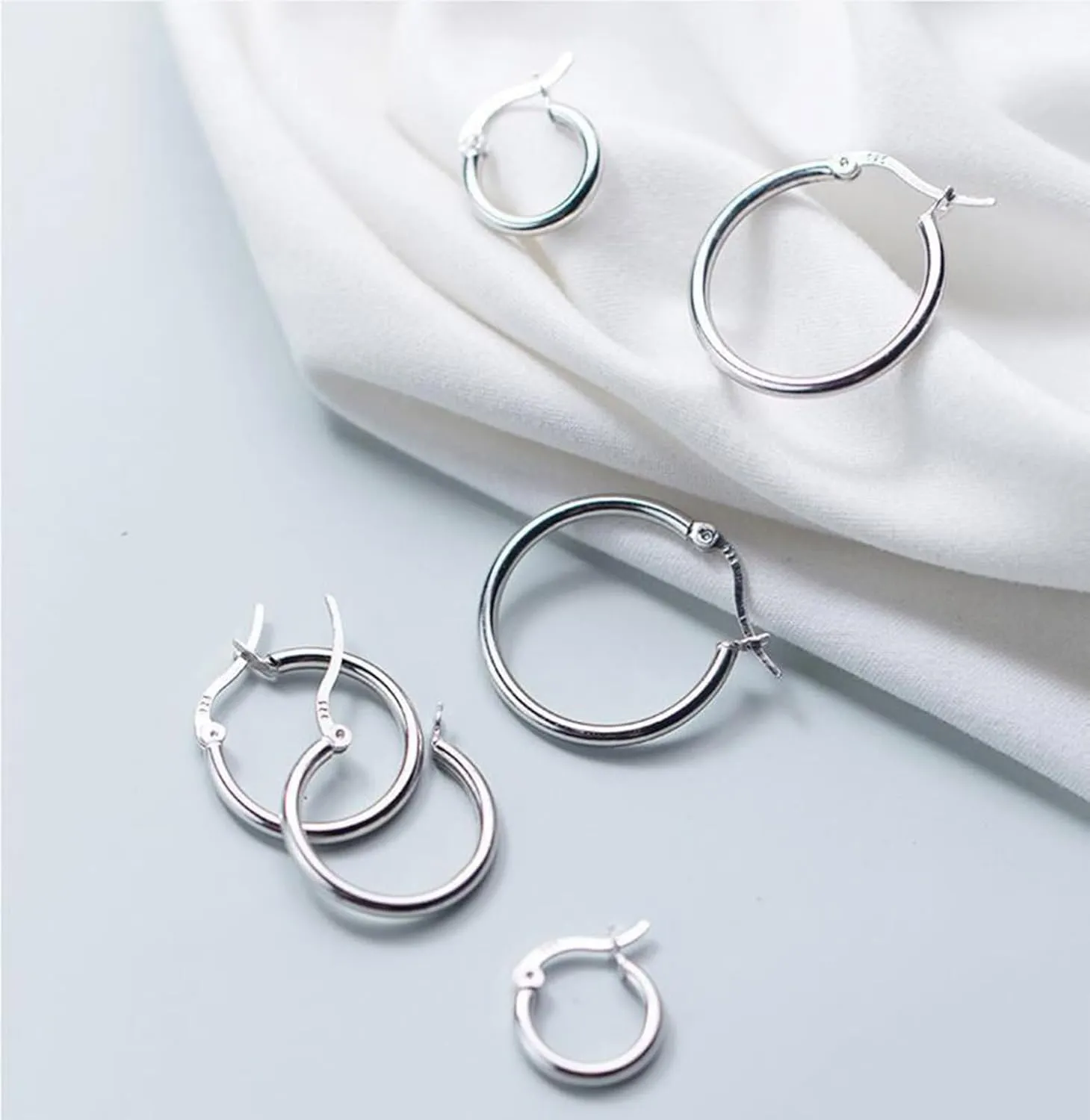 Gold Plated Chunky Hoop Earrings for Women,925 Sterling Silver Post Large Hoop Earrings Mothers Day Jewelry Gifts for Mother