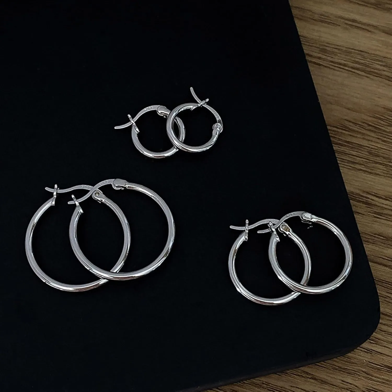 Gold Plated Chunky Hoop Earrings for Women,925 Sterling Silver Post Large Hoop Earrings Mothers Day Jewelry Gifts for Mother