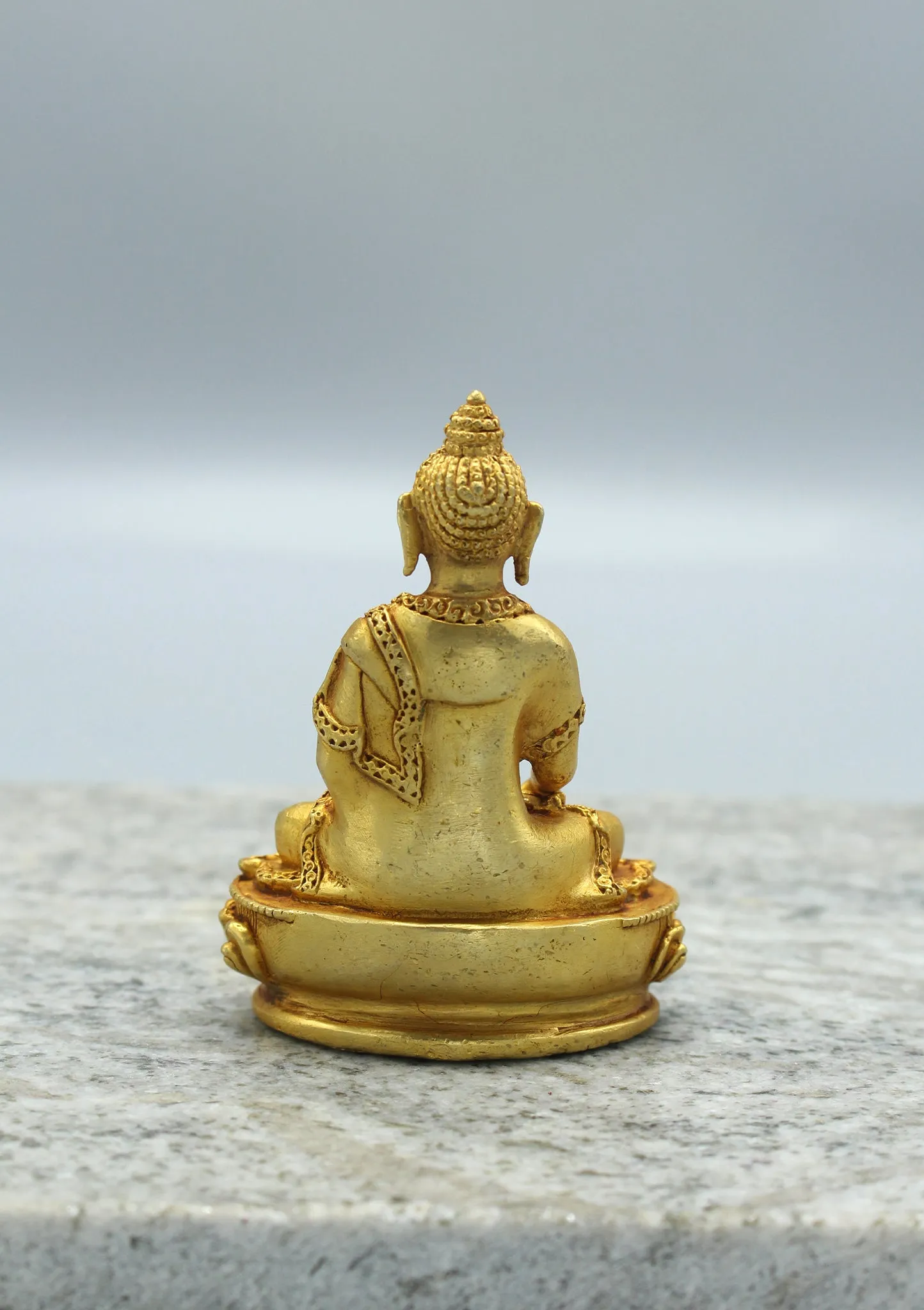 Gold Plated Shakyamuni Statue 3.5"
