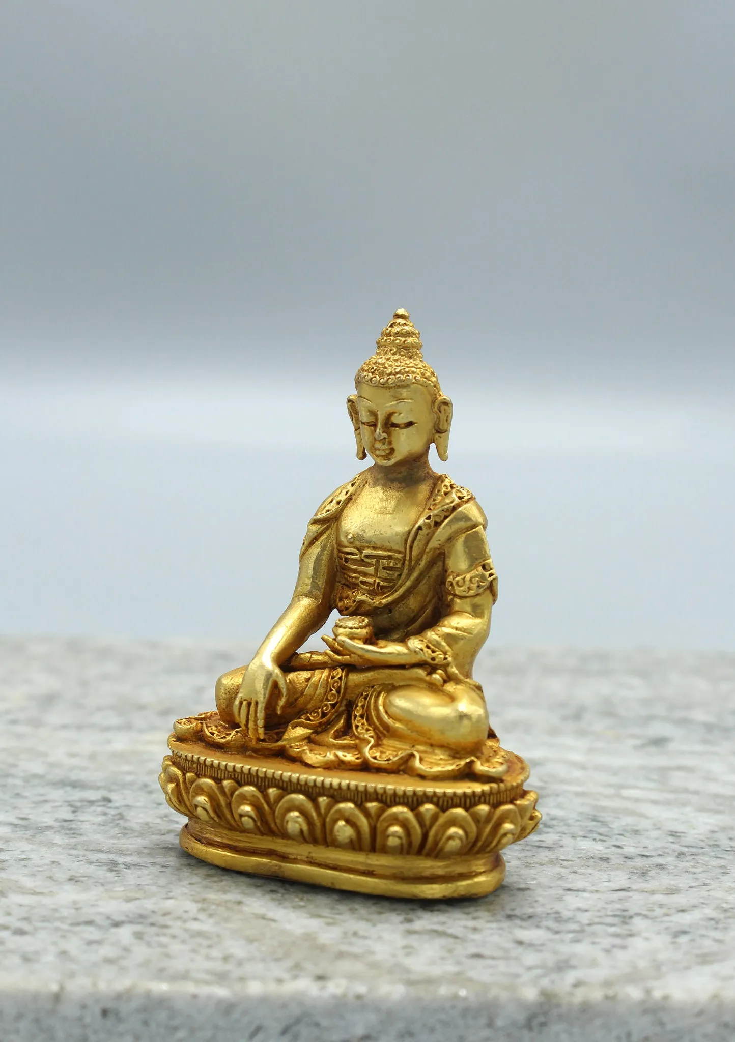 Gold Plated Shakyamuni Statue 3.5"