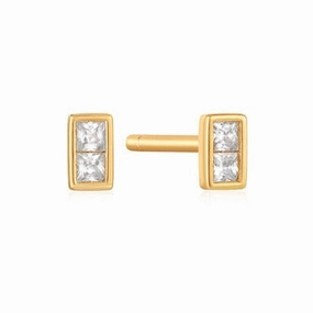 Gold Glam Mini Stud Earrings Quick Layer Chic Flair