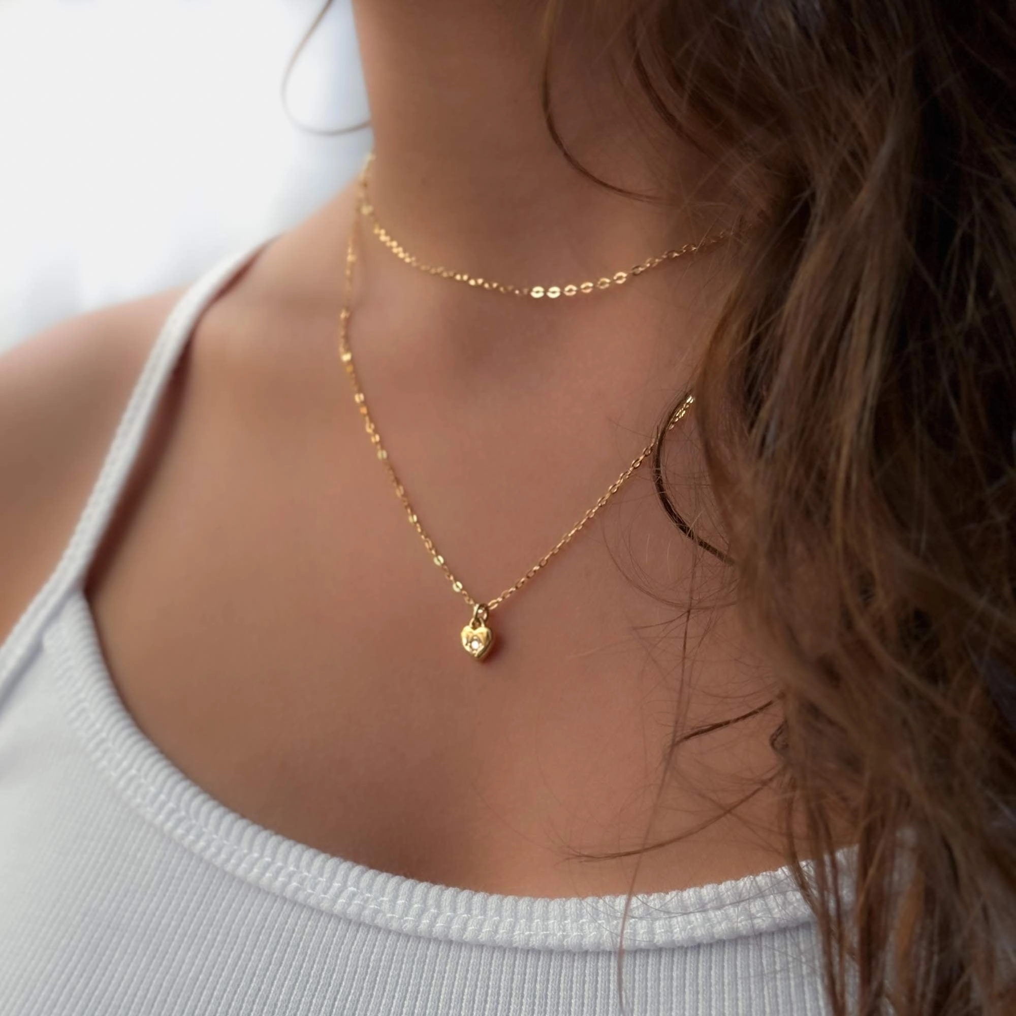 Gold Heart Necklace Artistic Piece Bold Style