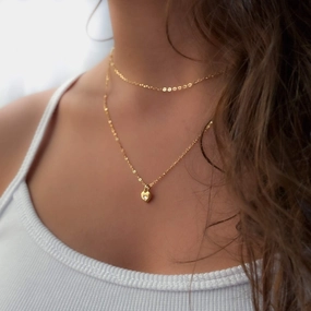 Gold Heart Necklace Artistic Piece Bold Style