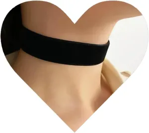 Gothic Velvet Choker Necklace Black Suede Necklace Punk Wide Velvet Necklace Boho Velvet Ribbon Necklace Chain for Women