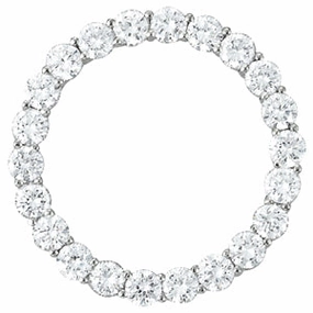 Daily Casual Multi-Diamond Circle Pendant