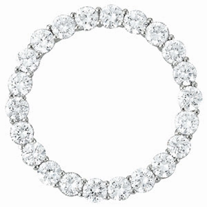 Multi-Diamond Circle Pendant Great Adornment Affordable Present