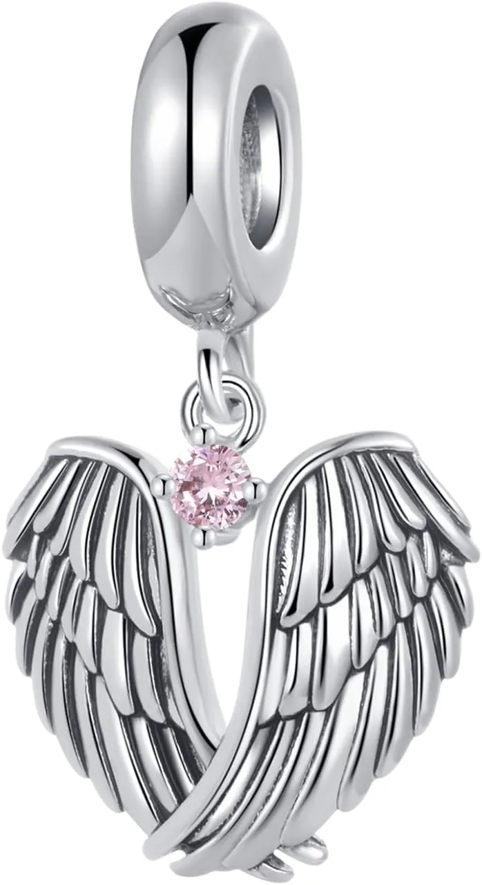 Guardian Angle Wings Charm Compatible with Pandora Charms Bracelets for Women Charm