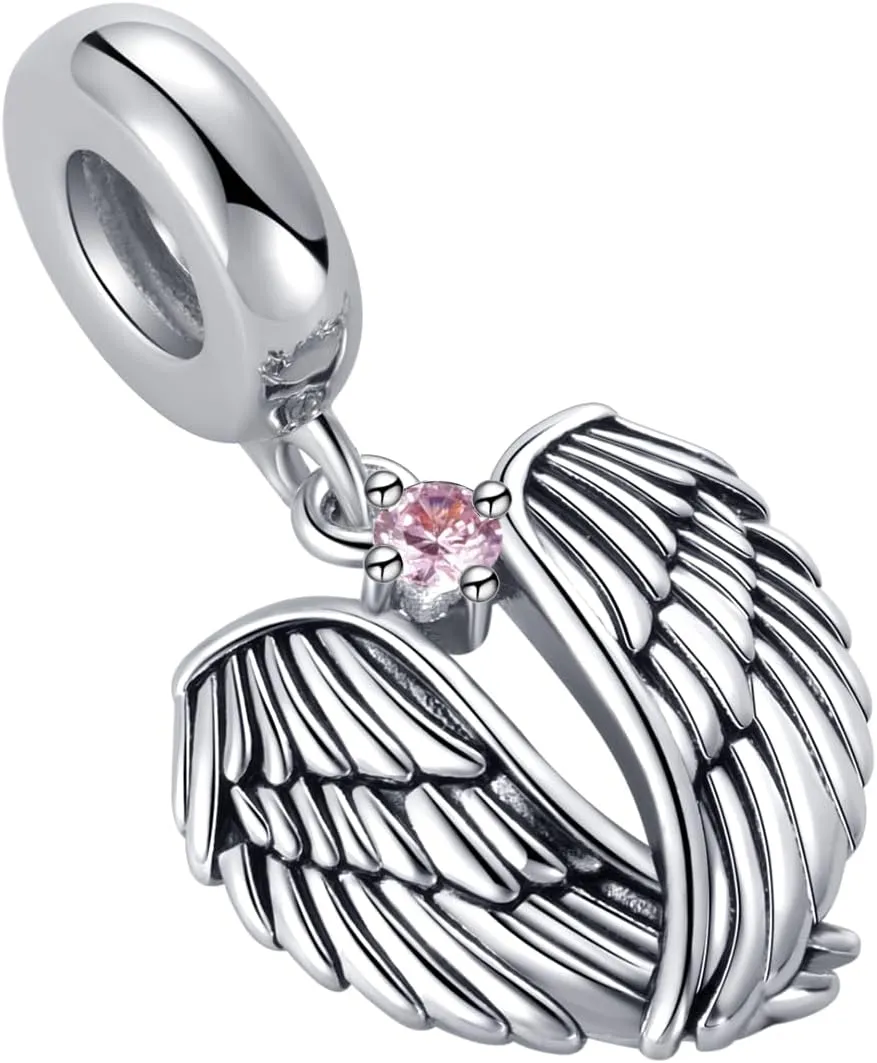 Guardian Angle Wings Charm Compatible with Pandora Charms Bracelets for Women Charm