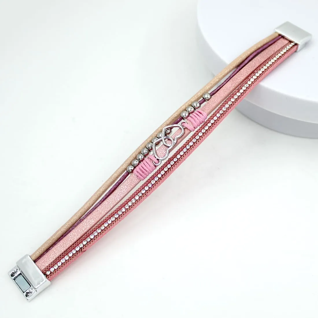 HAHAHE® Women's Boho Leather Wrap Bracelets Trendy Layered Bracelets with Magnetic Clasp Strackable Bohemian Jewelry Fashion Gifts