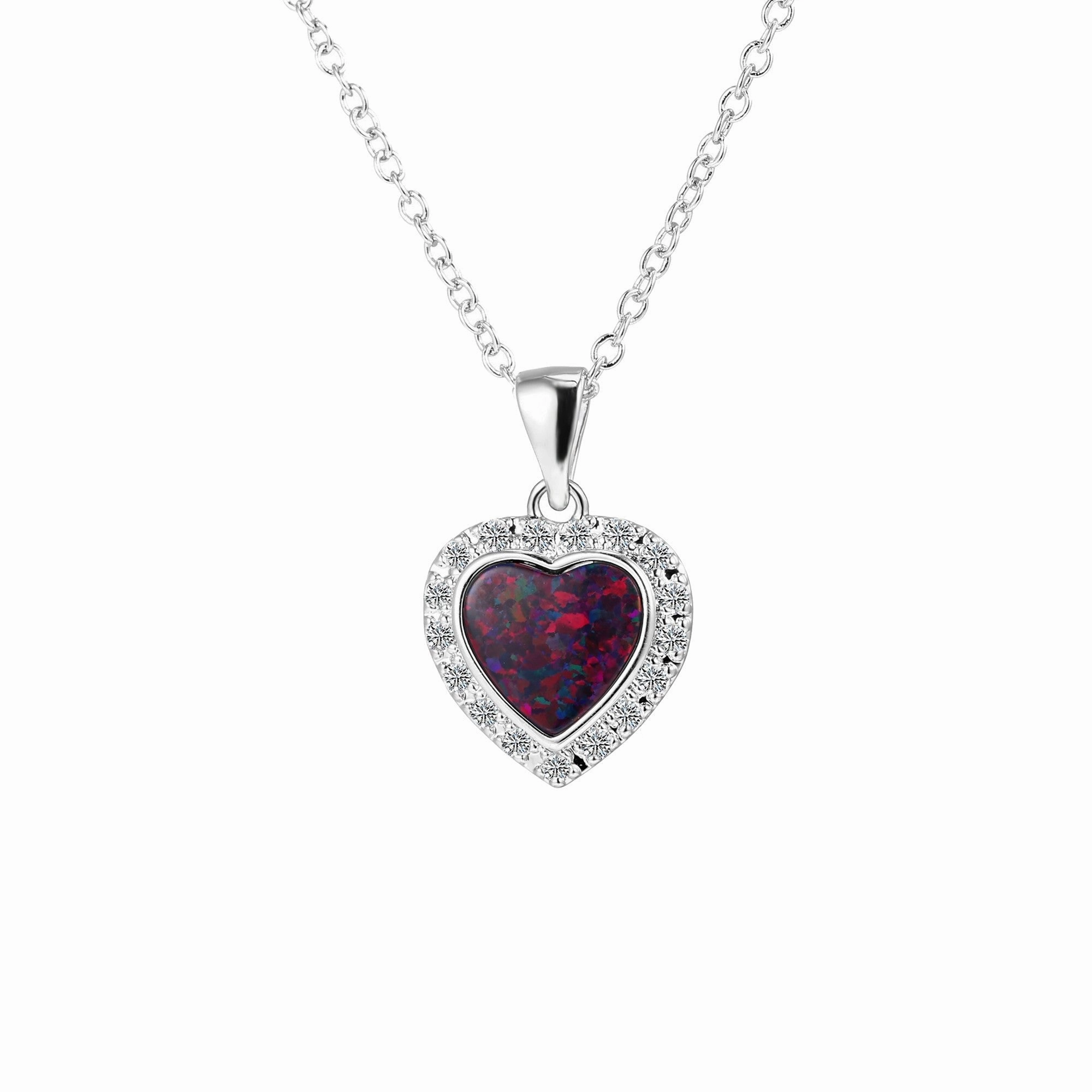Chic Night Chic Touch 18K White Gold Plated Crystal Heart Necklace