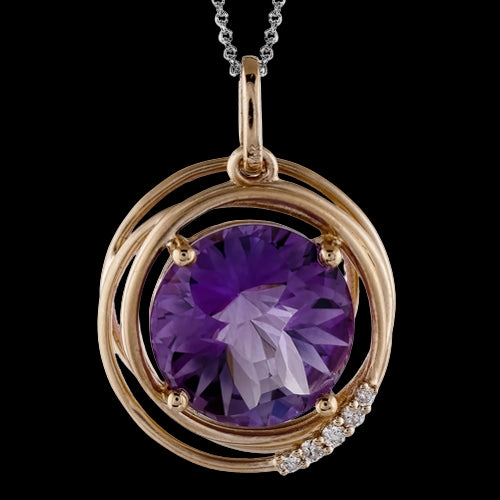 Outdoor Style ZP444 Color Pendant in 14k Gold with Diamonds