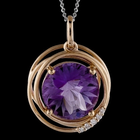 Outdoor Style ZP444 Color Pendant in 14k Gold with Diamonds