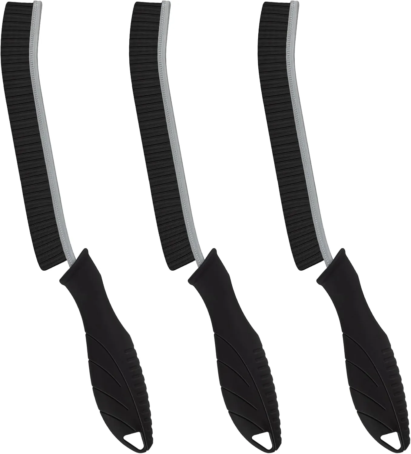 Hard Bristle Crevice Cleaning Brush - Home Cleaning Tools, Multi-Purpose Crevice Supplies for Kitchen, Bathroom, Toilet, Window, Vehicle, Faucets, Grout, Home (Black) (3, Black)