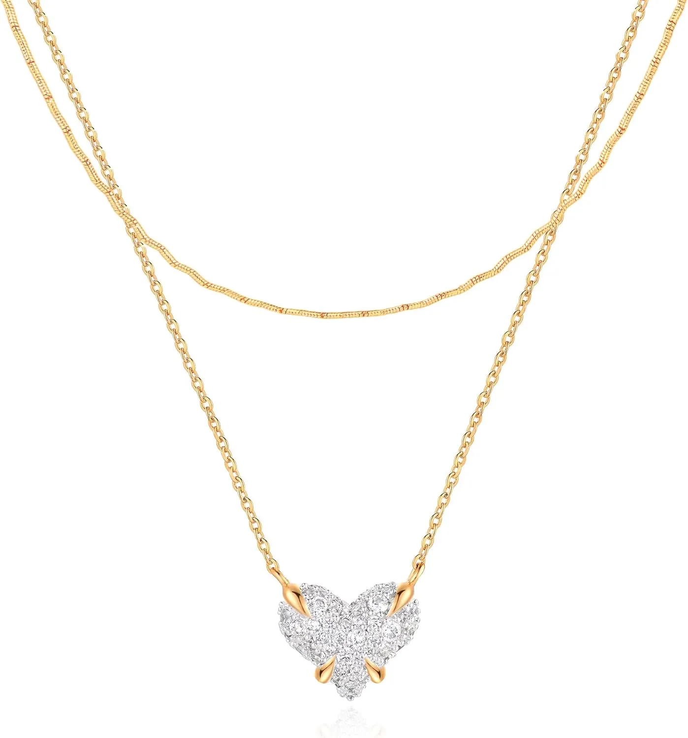 Heart Necklaces for Women Dainty Gold Necklaces Set Layered Necklaces for Women