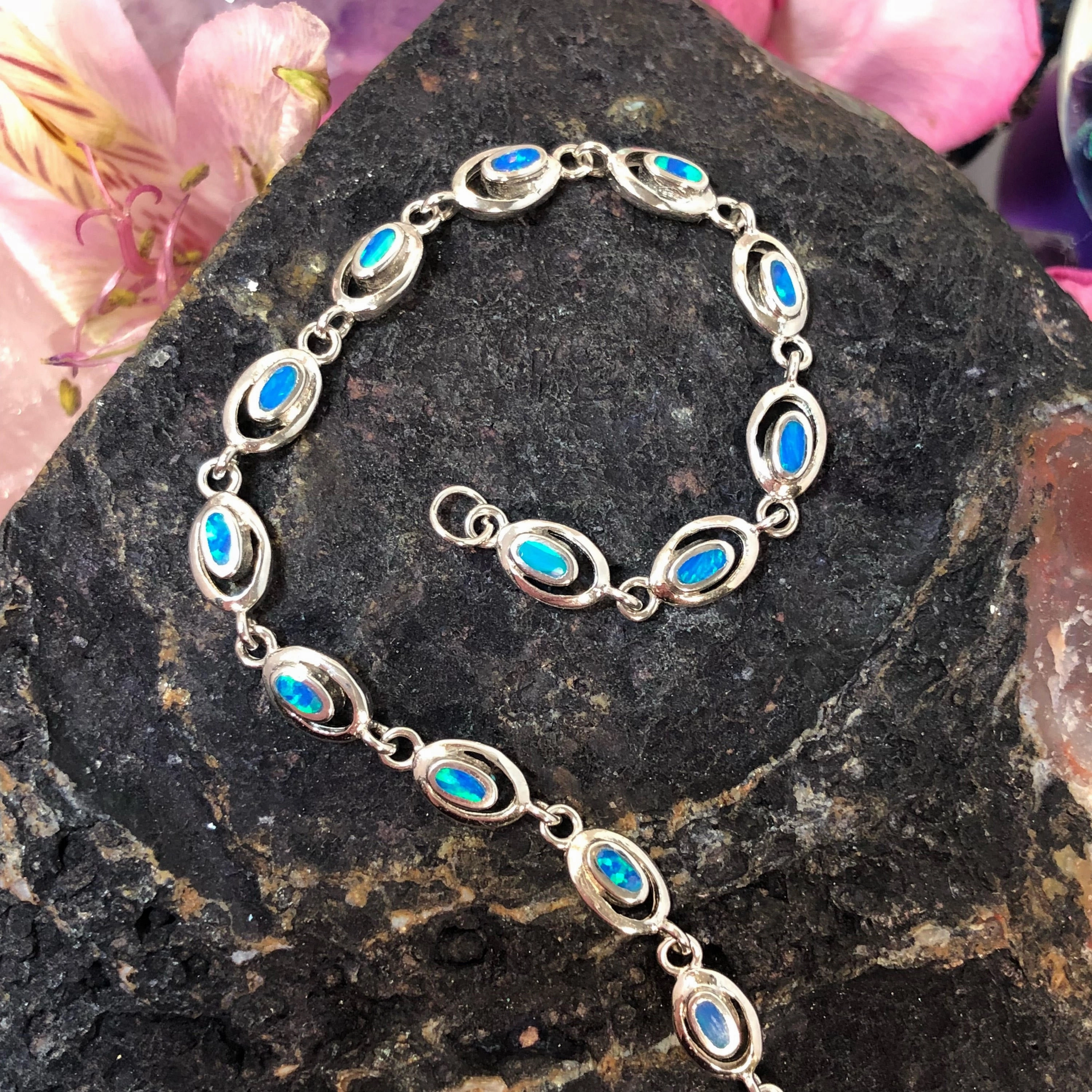 Heartwarming Amalgamations Complete Fusions Blue Opal Bracelet