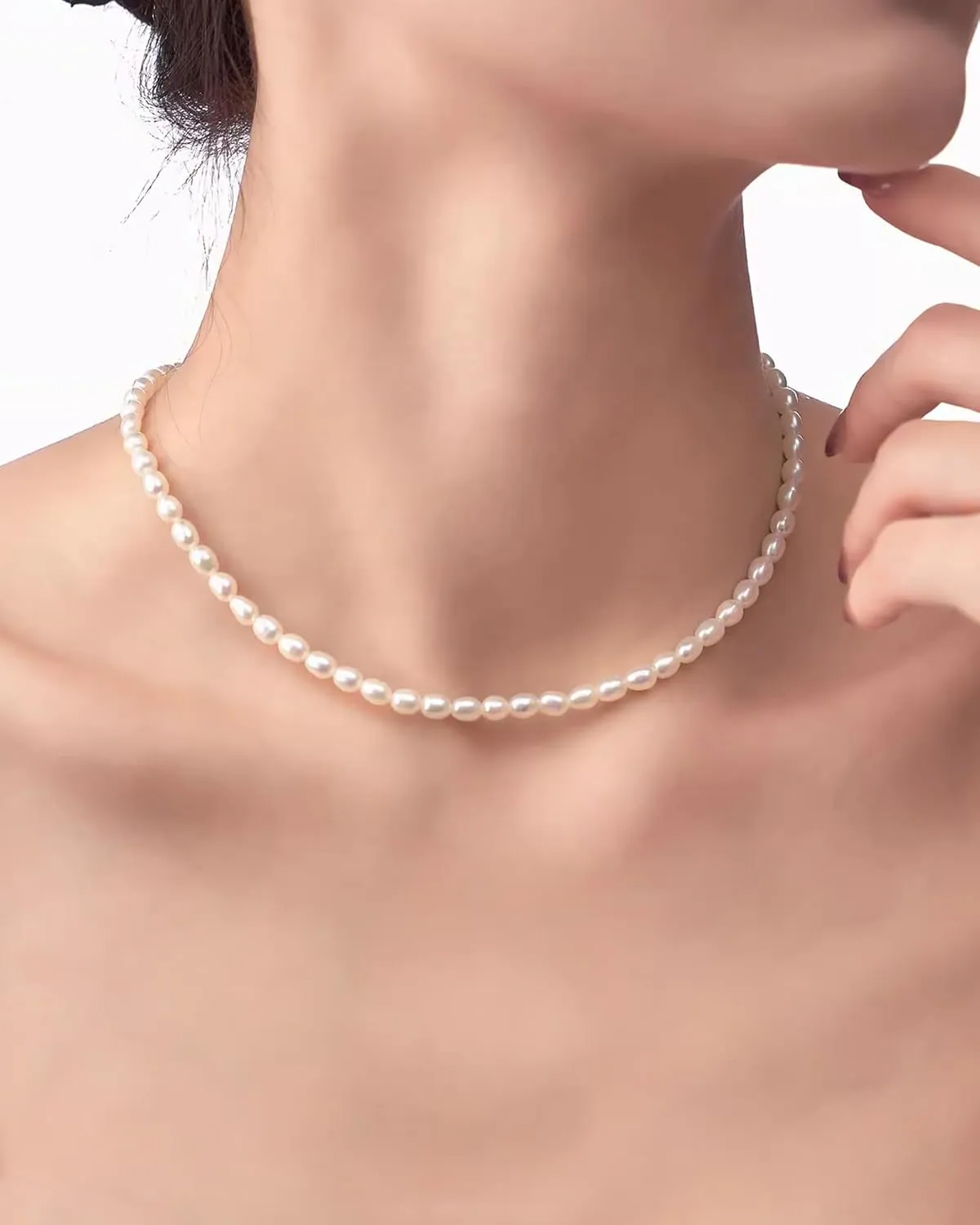 Heishi Style Gemstones/Natural Pearls Beaded Choker Necklace for Women, Handmade Jewelry Gifts for Her