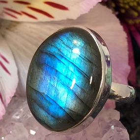 Hypoallergenic Adornment Real Item Labradorite Ring