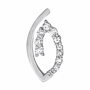 Polished Feature Multi-Diamond Journey Pendant in Precious Metal