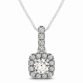 Urban Outfit Spring Color Round Diamond Halo Pendant
