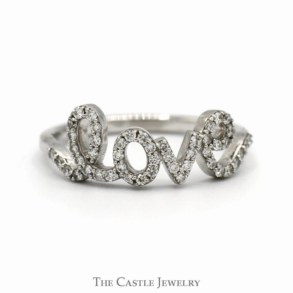 Secure Piece Lab Grown Diamond "LOVE" Ring in 10k
