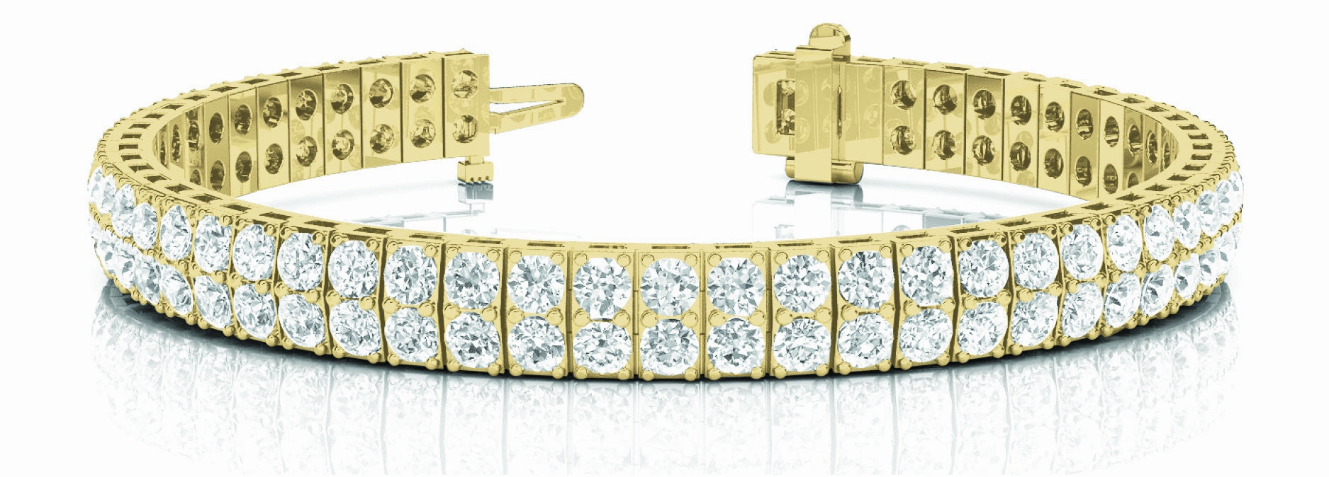 Final Vision Diamond Multi Row Fashion Bracelet