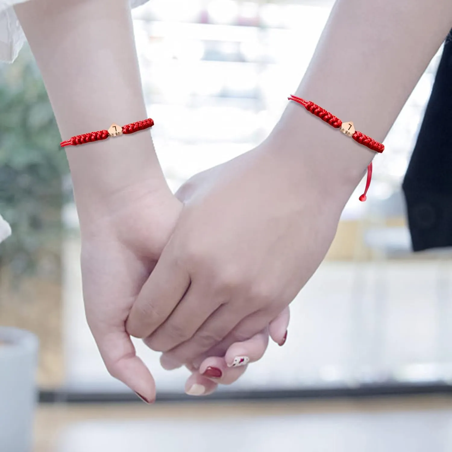 Initial Bracelets for teen girls/boys, Initial T Letter Bracelets Charm Bracelets Handmade Bracelets for Valentines Day Mother's Day Birthday Graduation Gifts (Red, T)