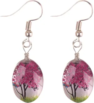 Ink And Alloy Earrings Gem Handmade Baby's Breath Earrings Lace Flower Earrings Birthday Little Hoop (E, One Size), lQ1OfAj8d