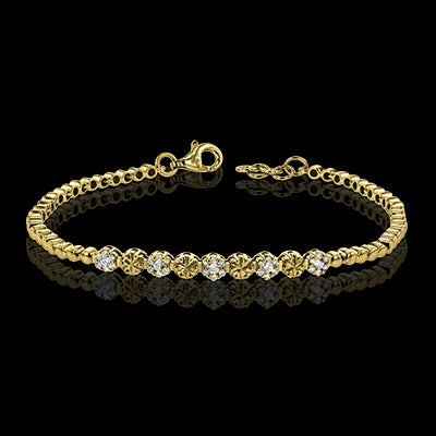 Universal Composites Lasting Beauty ZB279 Bracelet in 14k Gold with Diamonds