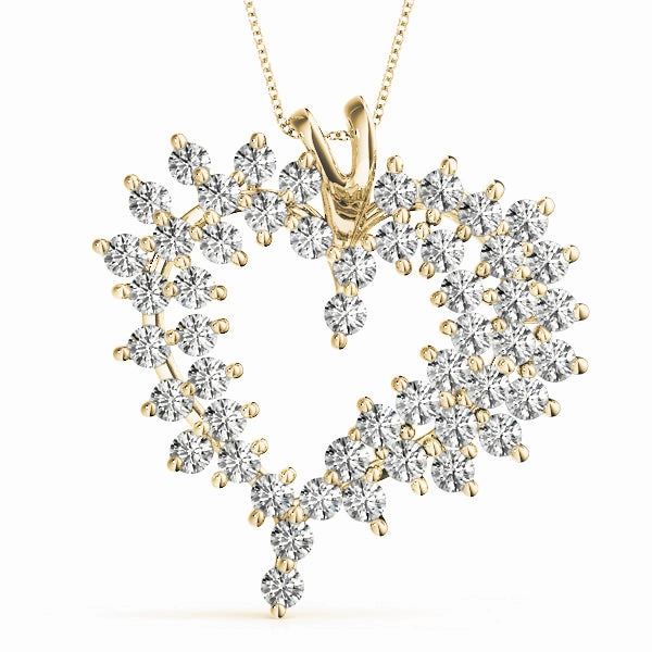 Sleek Detail Multi-Diamond Round Pendant
