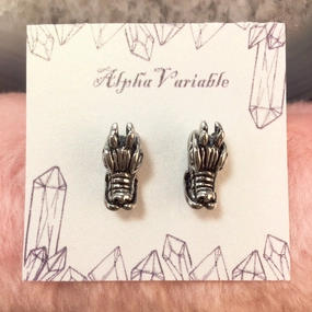 Stainless Steel Dragon Head Earrings Stylish Jewelry Casual Adornment