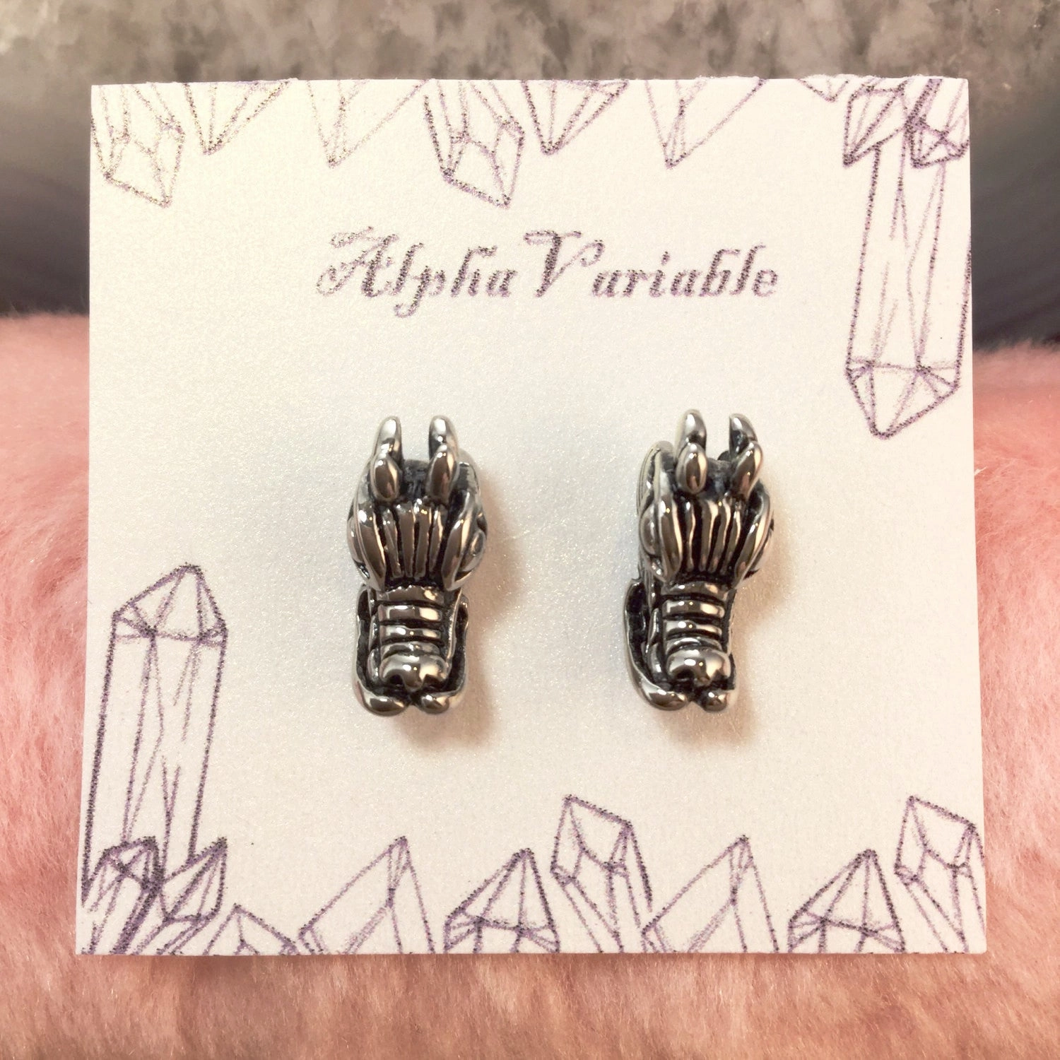 Stainless Steel Dragon Head Earrings Stylish Jewelry Casual Adornment