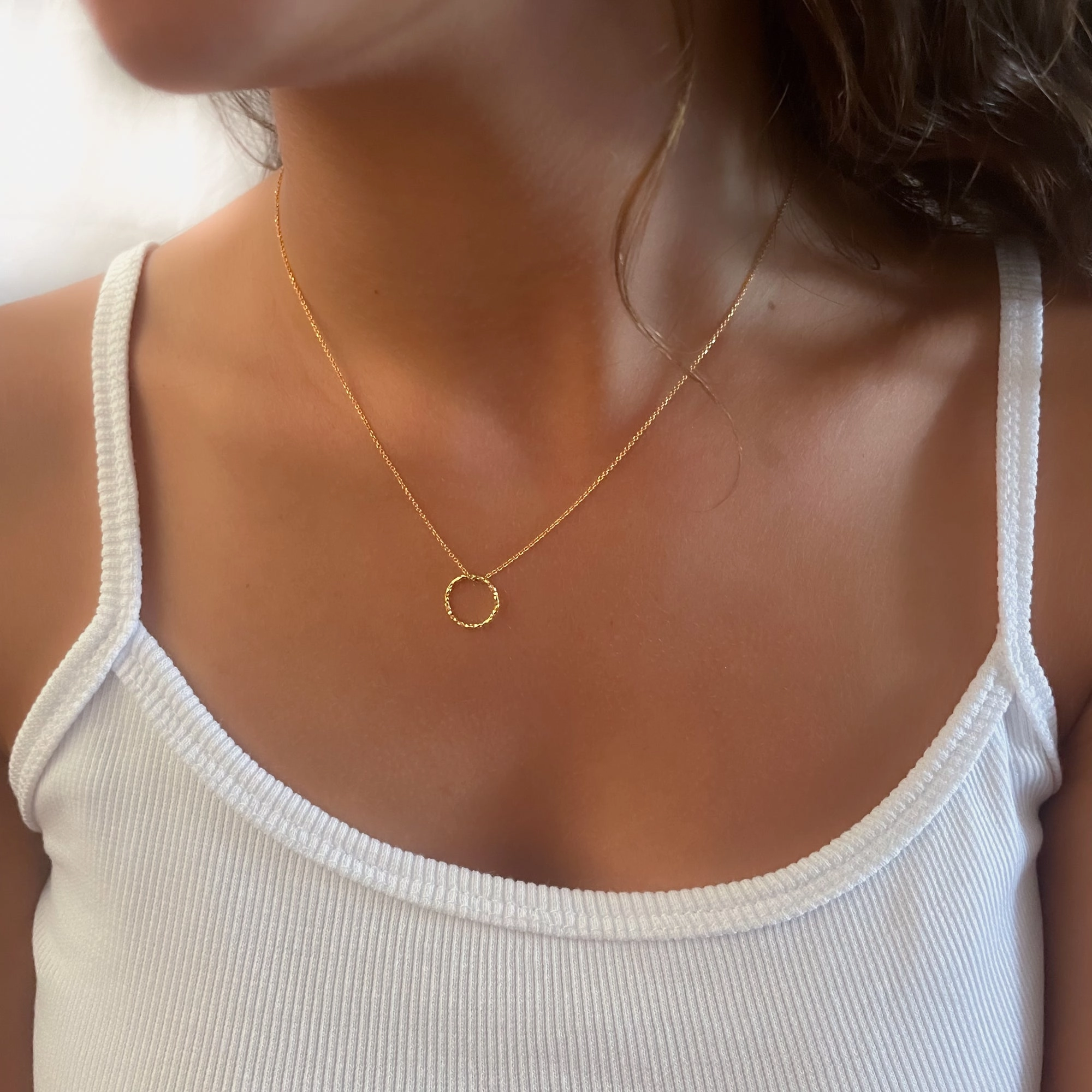 Karma Necklace Set - Gold Pendant Necklace and a Gold Lace Chain Choker Youth Accent Spring Gift