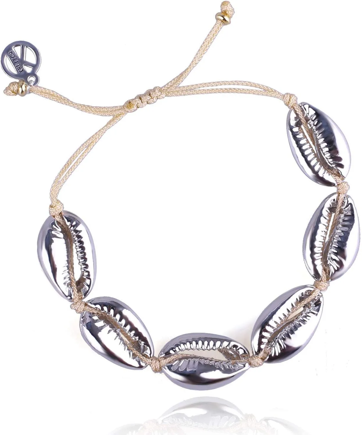 KELITCH Womens Gold Friendship Bracelets Shell Cowry Beads Adjustable Beach Bracelets