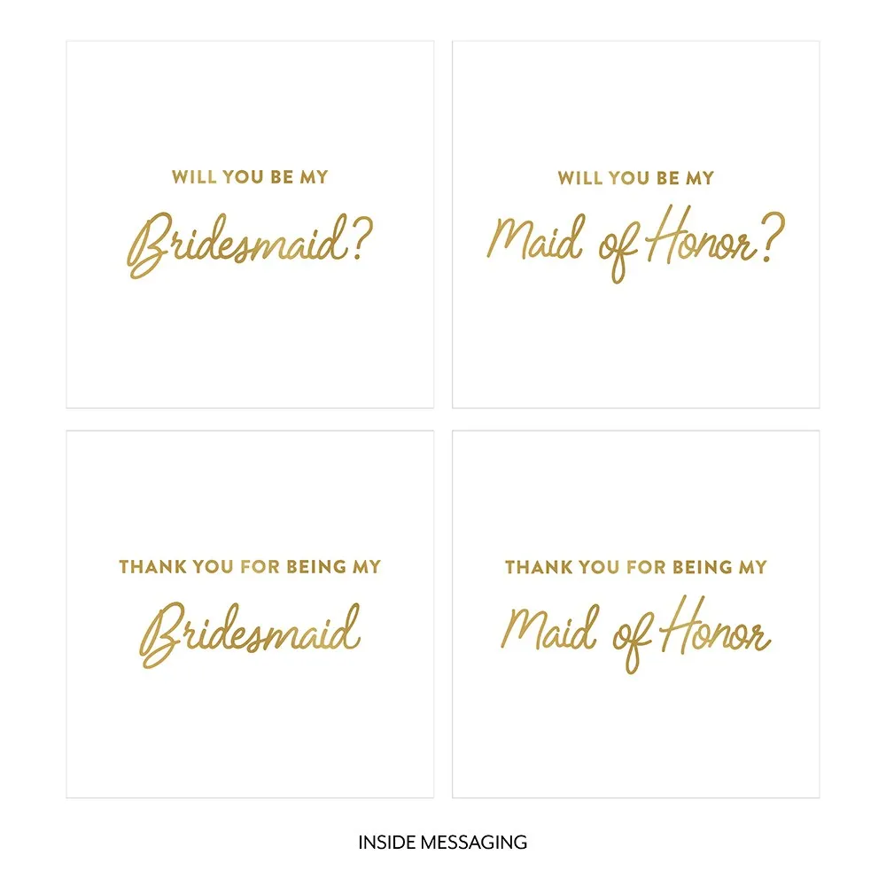 LARGE PERSONALIZED WHITE BRIDAL PARTY GIFT BOX WITH MAGNETIC LID -  SCRIPT FONT